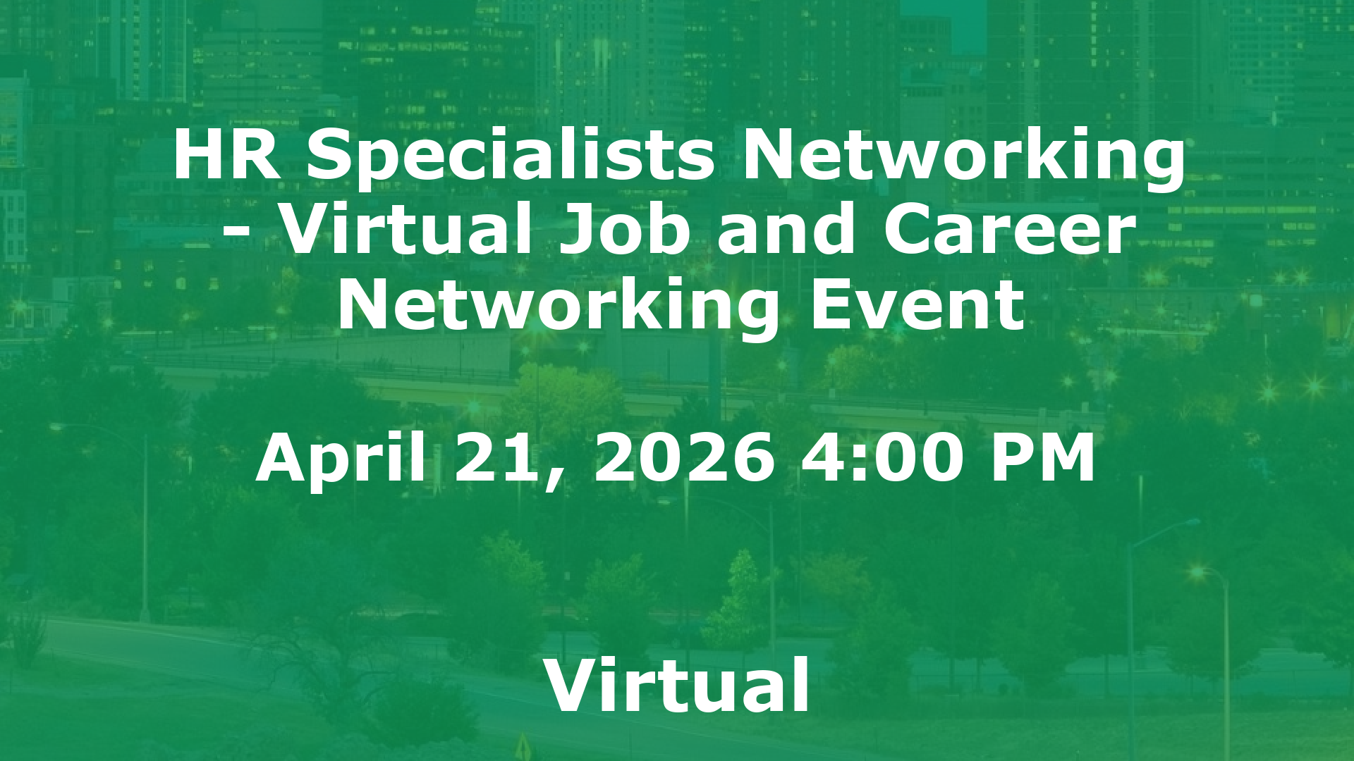 HR Specialists Networking - Virtual Job and Career Networking Event event image